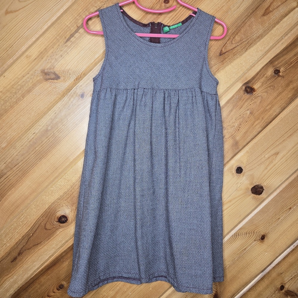 United Colors of Benetton Girls Textures Sleeveless Dress Size 5 Purple